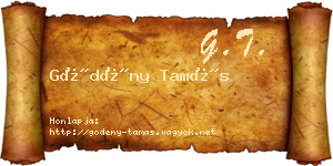 Gödény Tamás névjegykártya